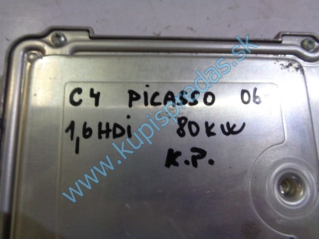 riadiaca jednotka motora na citroen c4 picasso, 1,6hdi, 9664617680